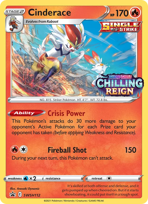 Cinderace Holo WH112/307 SWSH Black Star Promos Pokémon Card