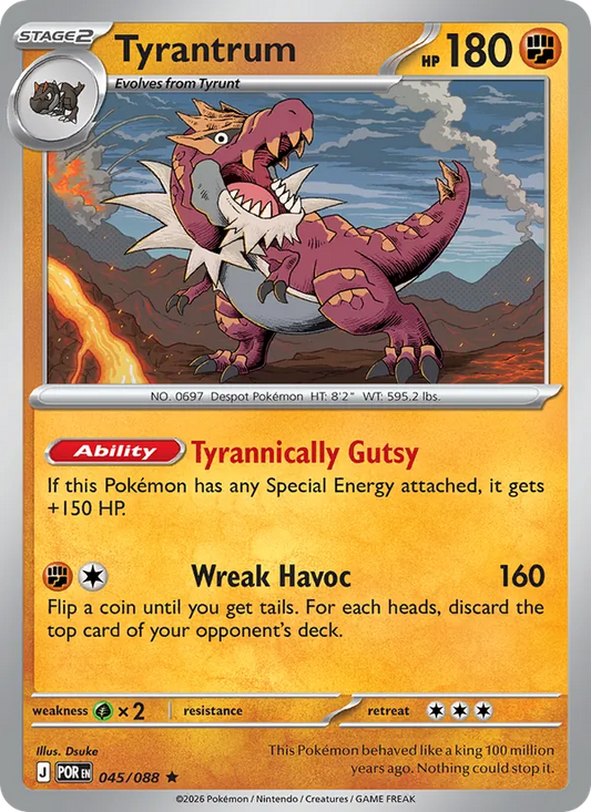 Tyrantrum Non-Holo 045/88 Perfect Order Pokémon Card