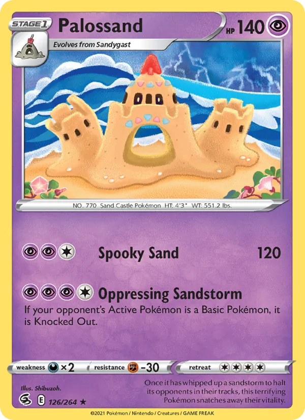 Palossand Reverse Holo 126/264 Fusion Strike Pokémon Card