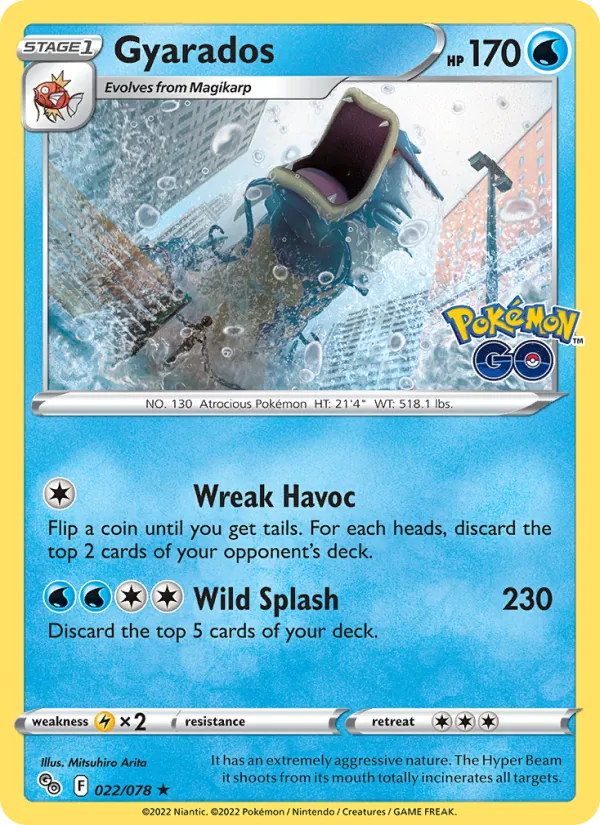 Gyarados Reverse Holo 022/78 Pokémon GO Pokémon Card