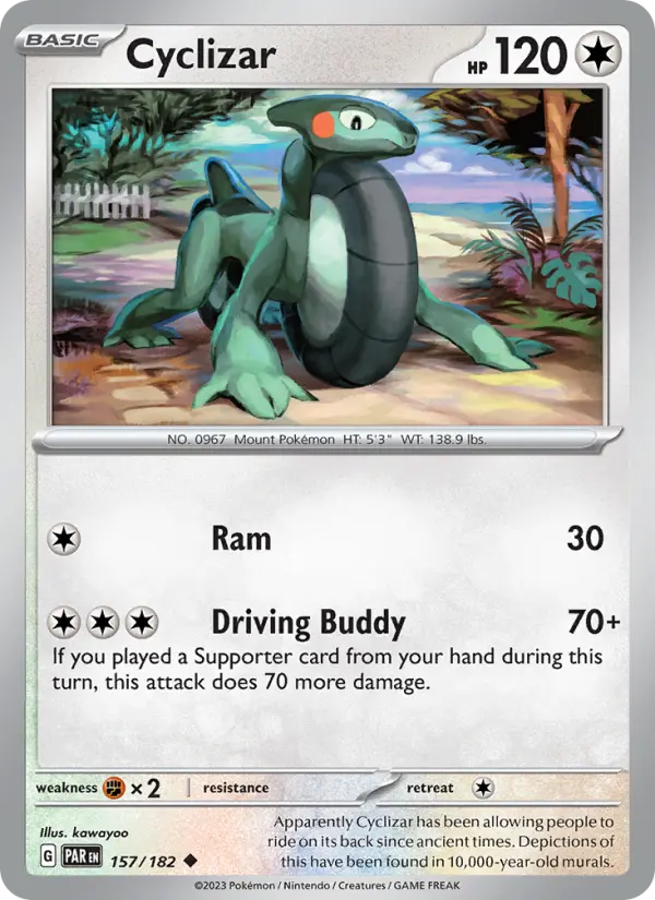 Cyclizar Reverse Holo 157/182 Paradox Rift Pokémon Card