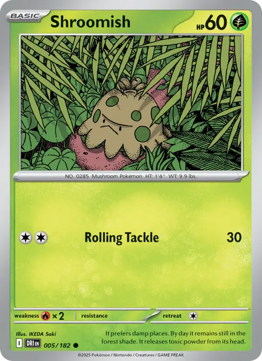 Shroomish Reverse Holo 005/182 Destined Rivals Pokémon Card
