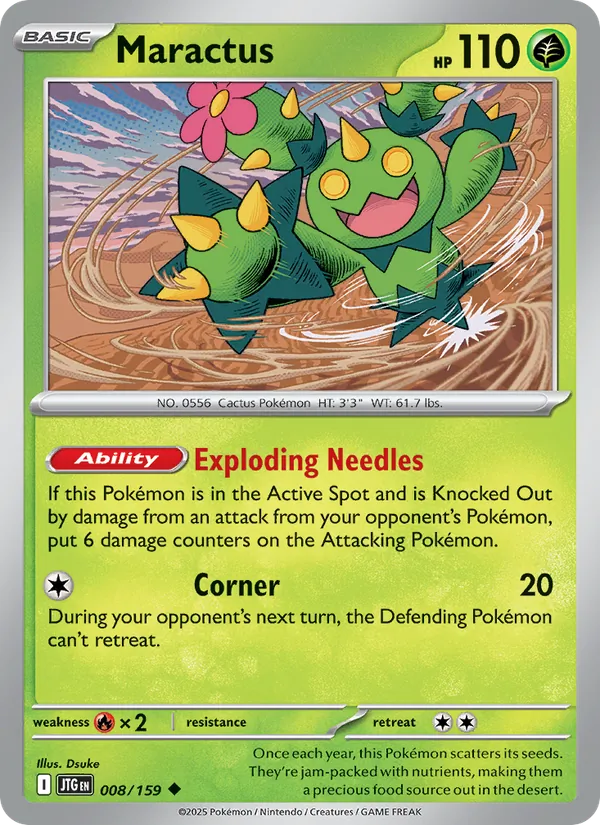 Maractus Normal 008/159 Journey Together Pokémon Card