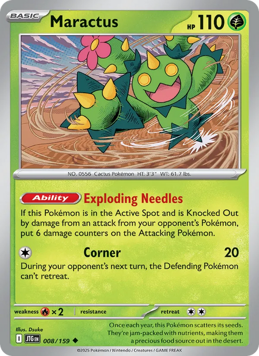 Maractus Normal 008/159 Journey Together Pokémon Card