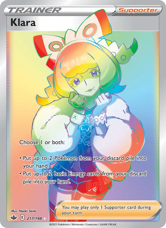 Klara Holo 217/198 Chilling Reign Pokémon Card