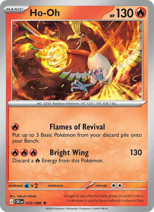 Ho-Oh Holo 010/86 Chaos Rising Pokémon Card