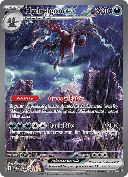 Hydreigon ex Holo 169/86 White Flare Pokémon Card