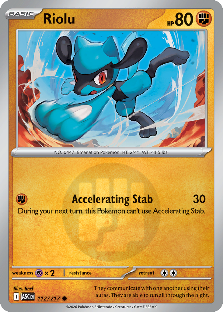 Riolu Reverse 112/217 Ascended Heroes Pokémon Card