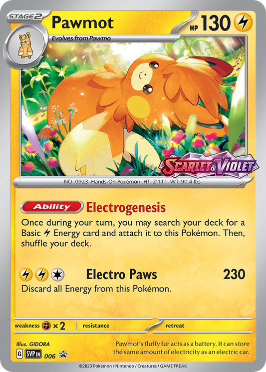 Pawmot Holo 006/225 SVP Black Star Promos Pokémon Card