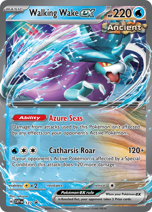 Walking Wake ex Holo 127/225 SVP Black Star Promos Pokémon Card
