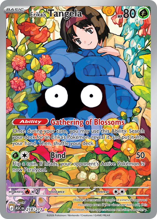 Erika's Tangela Holofoil 218/217 Ascended Heroes Pokémon Card