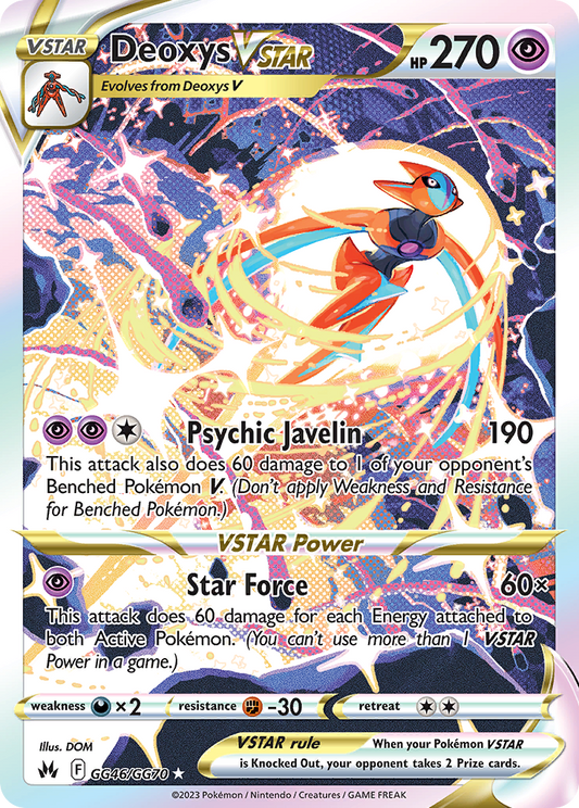 Deoxys VSTAR Holo 046/70 Crown Zenith Galarian Gallery Pokémon Card