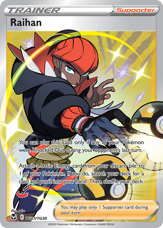 Raihan Holo 027/30 Silver Tempest Trainer Gallery Pokémon Card