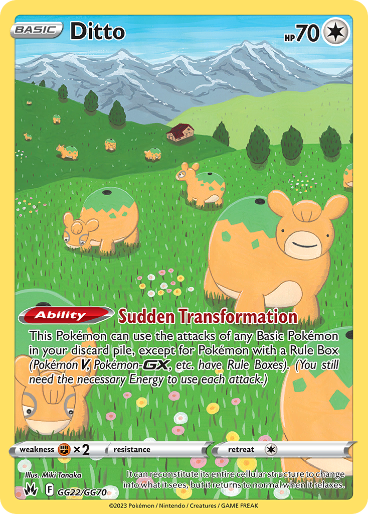 Ditto Holo 022/70 Crown Zenith Galarian Gallery Pokémon Card