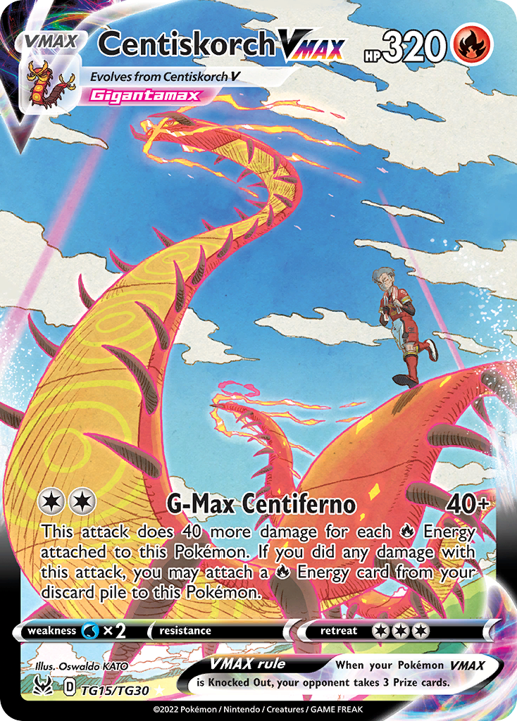 Centiskorch VMAX Holo 015/30 Lost Origin Trainer Gallery Pokémon Card