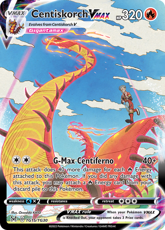 Centiskorch VMAX Holo 015/30 Lost Origin Trainer Gallery Pokémon Card