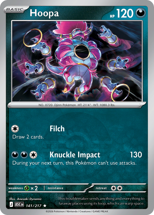 Hoopa Reverse 141/217 Ascended Heroes Pokémon Card