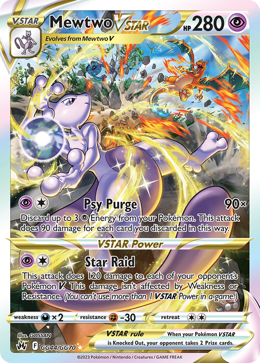 Mewtwo VSTAR Holo 044/70 Crown Zenith Galarian Gallery Pokémon Card