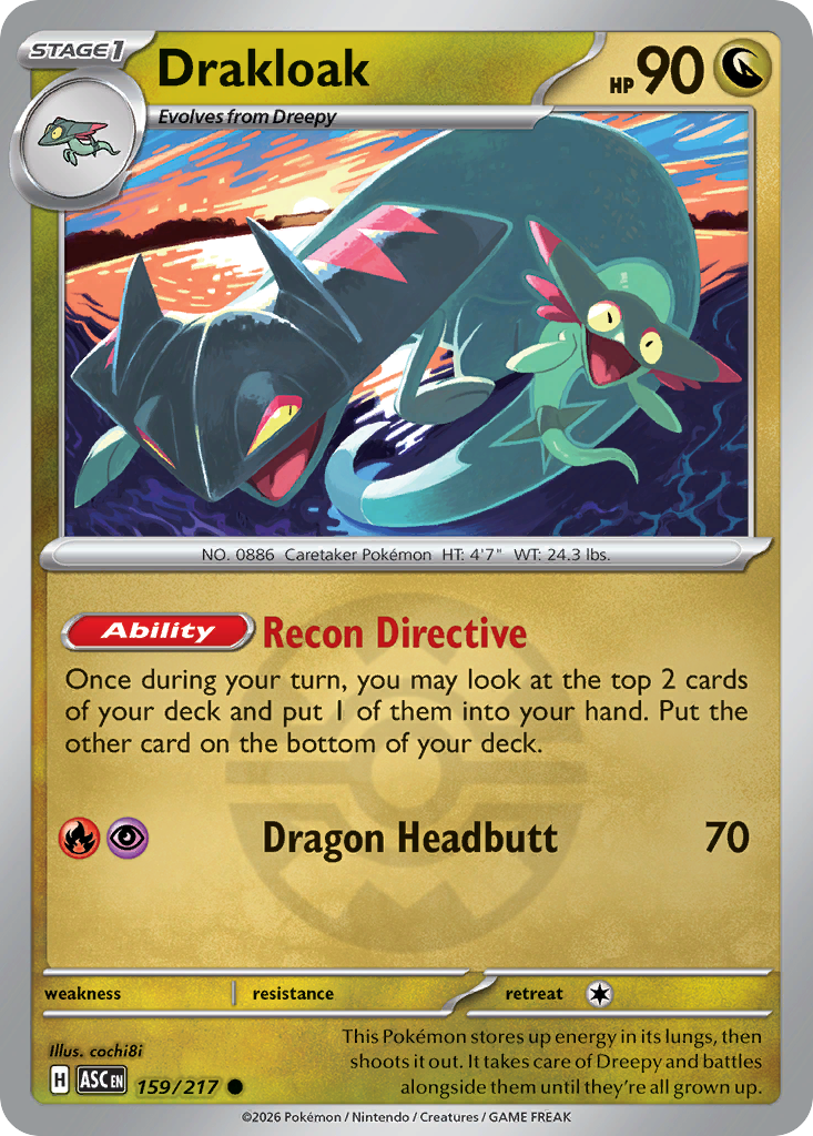 Drakloak Reverse 159/217 Ascended Heroes Pokémon Card