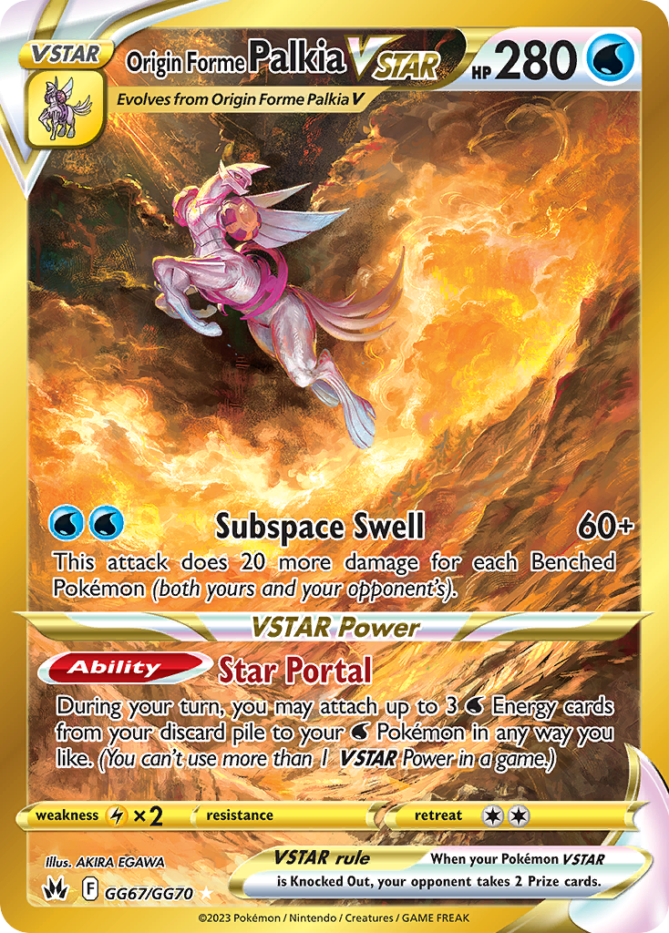 Origin Forme Palkia VSTAR Holo 067/70 Crown Zenith Galarian Gallery Pokémon Card