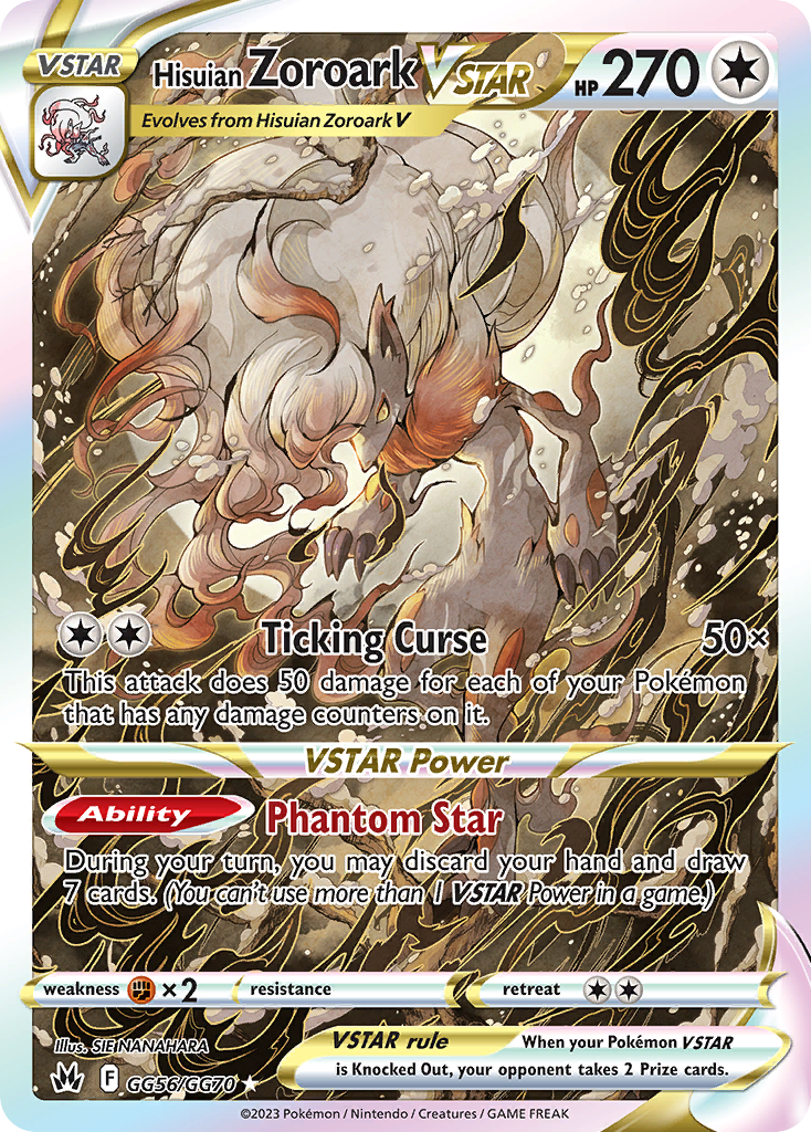 Hisuian Zoroark VSTAR Holo 056/70 Crown Zenith Galarian Gallery Pokémon Card