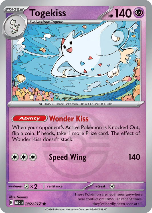 Togekiss Reverse 082/217 Ascended Heroes Pokémon Card