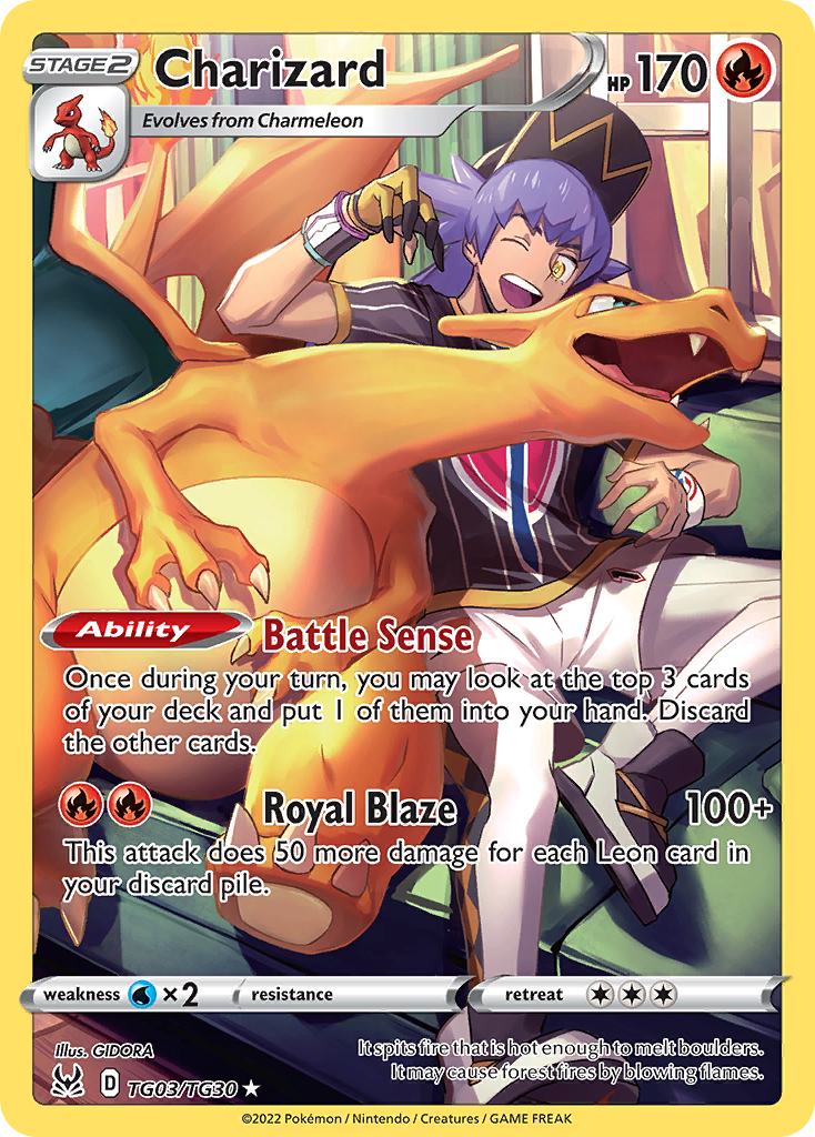 Charizard Holo 003/30 Lost Origin Trainer Gallery Pokémon Card