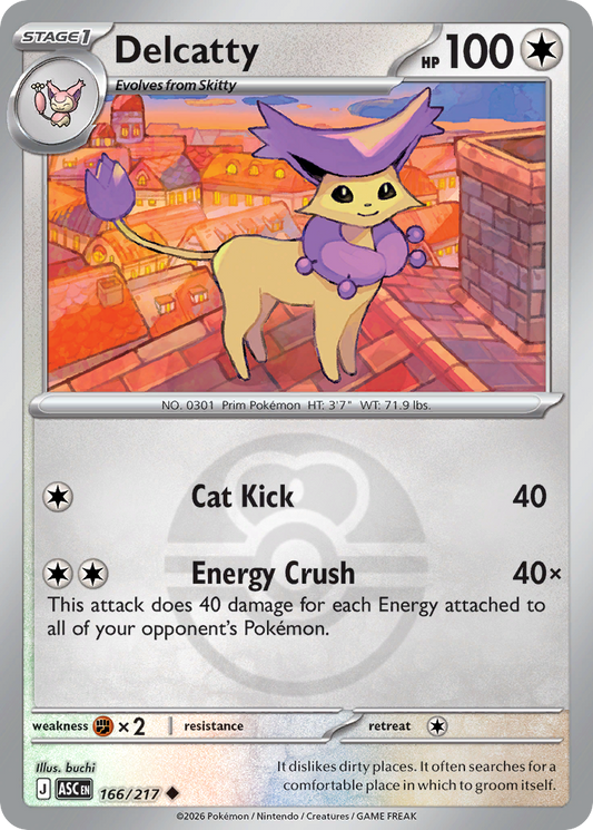 Delcatty Reverse 166/217 Ascended Heroes Pokémon Card