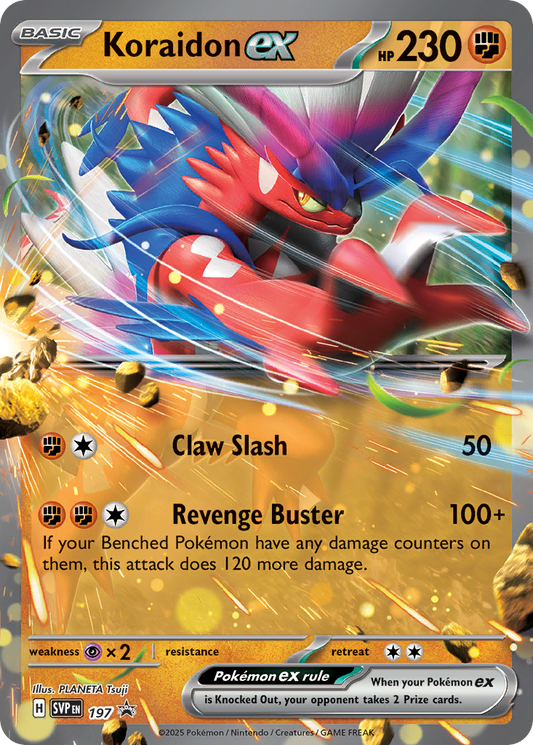 Koraidon ex Holo 197/225 SVP Black Star Promos Pokémon Card