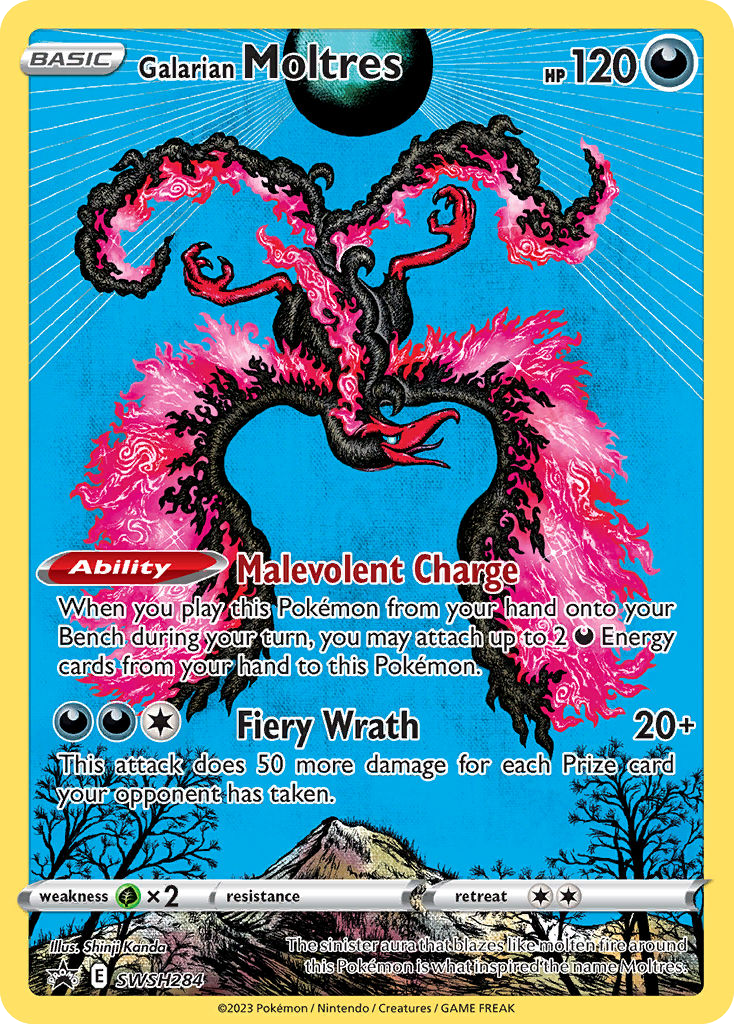Galarian Moltres Holo WH284/307 SWSH Black Star Promos Pokémon Card