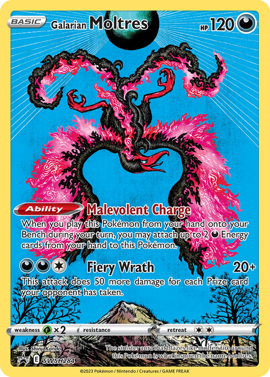 Galarian Moltres Holo WH284/307 SWSH Black Star Promos Pokémon Card