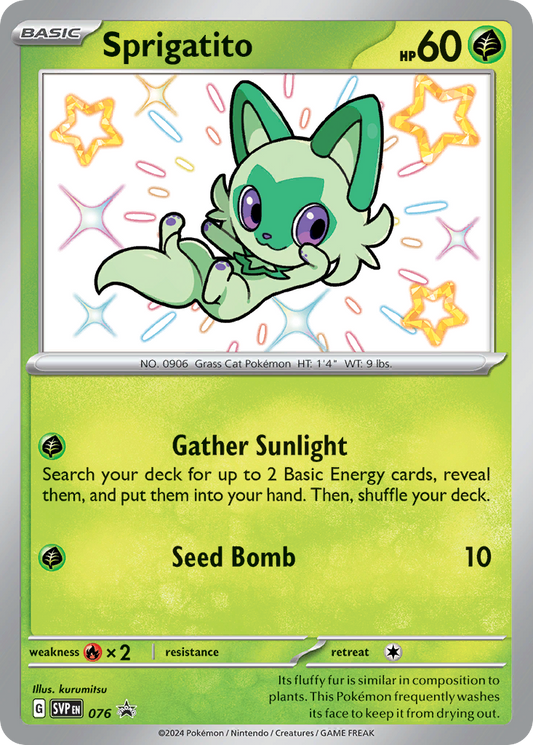 Sprigatito Holo 076/225 SVP Black Star Promos Pokémon Card