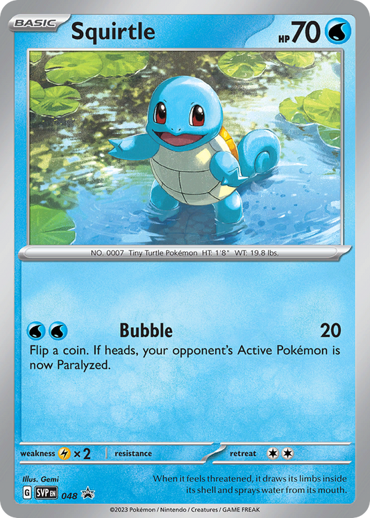 Squirtle Holo 048/225 SVP Black Star Promos Pokémon Card