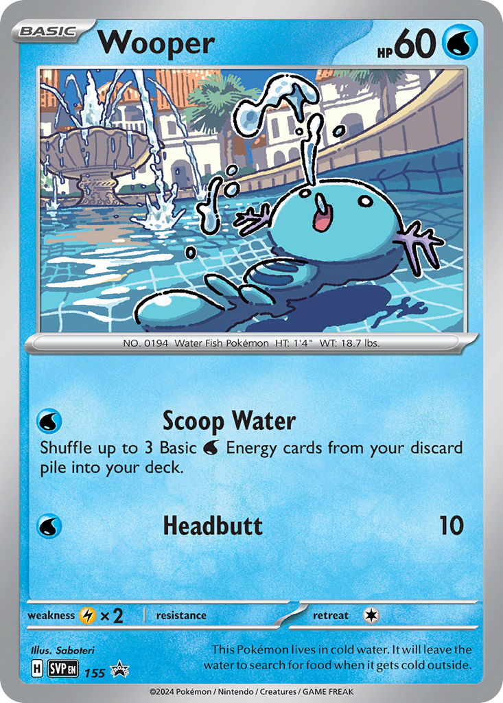 Wooper Holofoil 155/225 SVP Black Star Promos Pokémon Card