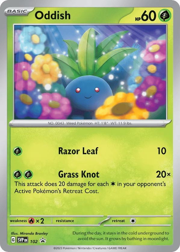 Oddish Non-Foil 102/225 SVP Black Star Promos Pokémon Card