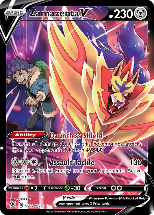 Zamazenta V Holo 022/30 Astral Radiance Trainer Gallery Pokémon Card