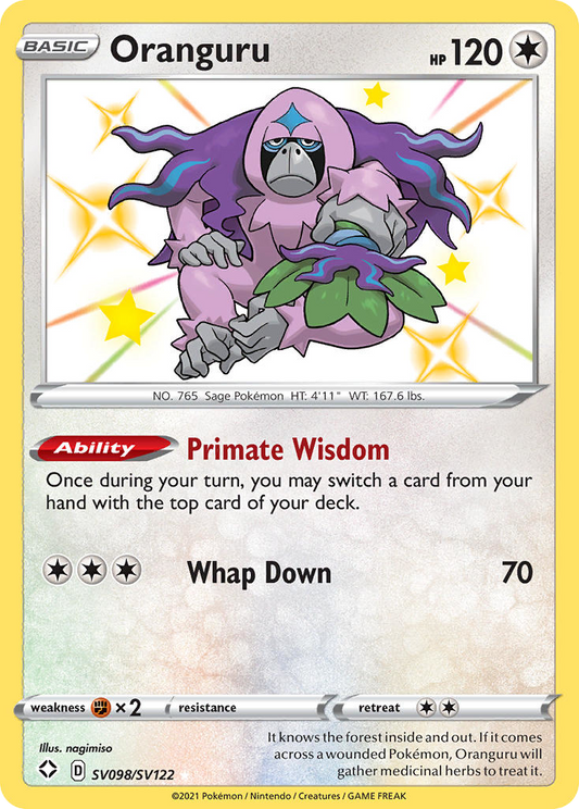 Oranguru Holo 098/122 Shining Fates Shiny Vault Pokémon Card