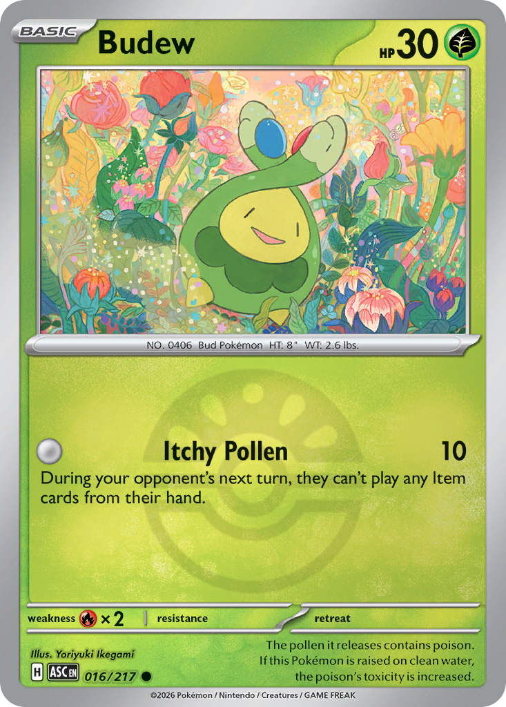 Budew Reverse 016/217 Ascended Heroes Pokémon Card