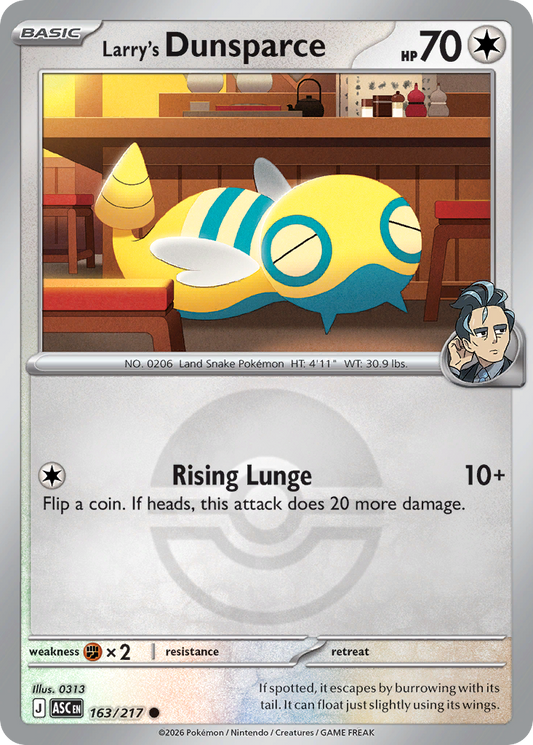 Larry's Dunsparce Reverse 163/217 Ascended Heroes Pokémon Card