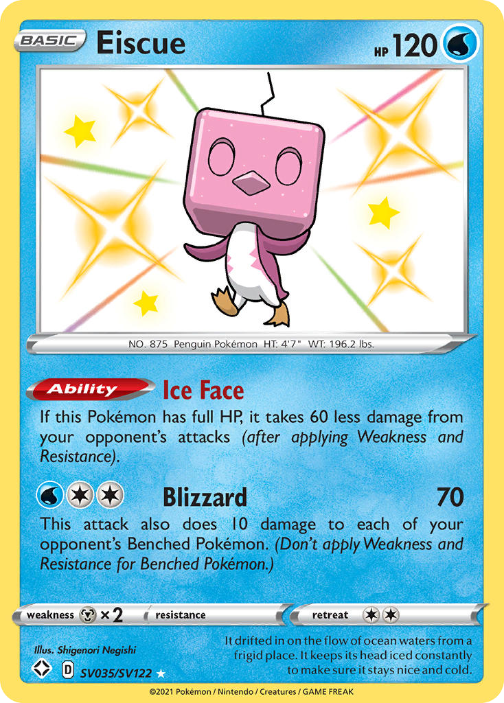 Eiscue Holo 035/122 Shining Fates Shiny Vault Pokémon Card