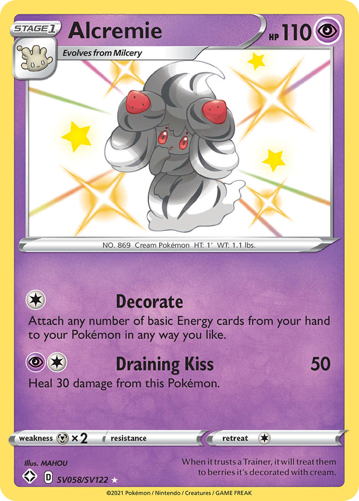 Alcremie Holo 058/122 Shining Fates Shiny Vault Pokémon Card