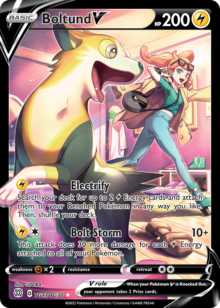 Boltund V Holo 013/30 Brilliant Stars Trainer Gallery Pokémon Card