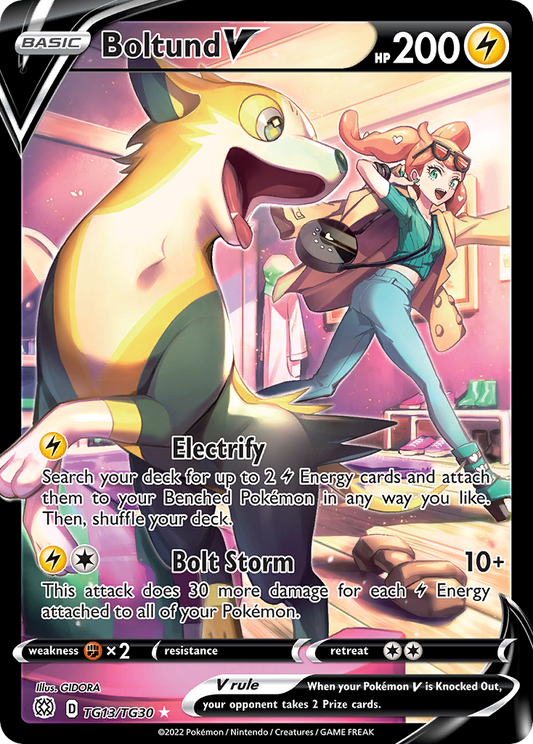 Boltund V Holo 013/30 Brilliant Stars Trainer Gallery Pokémon Card
