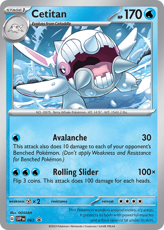 Cetitan Holo 063/225 SVP Black Star Promos Pokémon Card