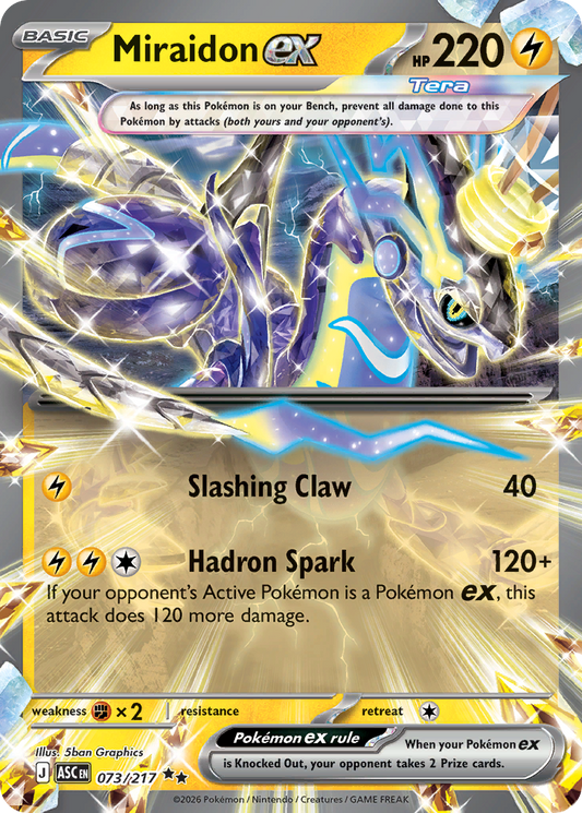 Miraidon ex Holofoil 073/217 Ascended Heroes Pokémon Card