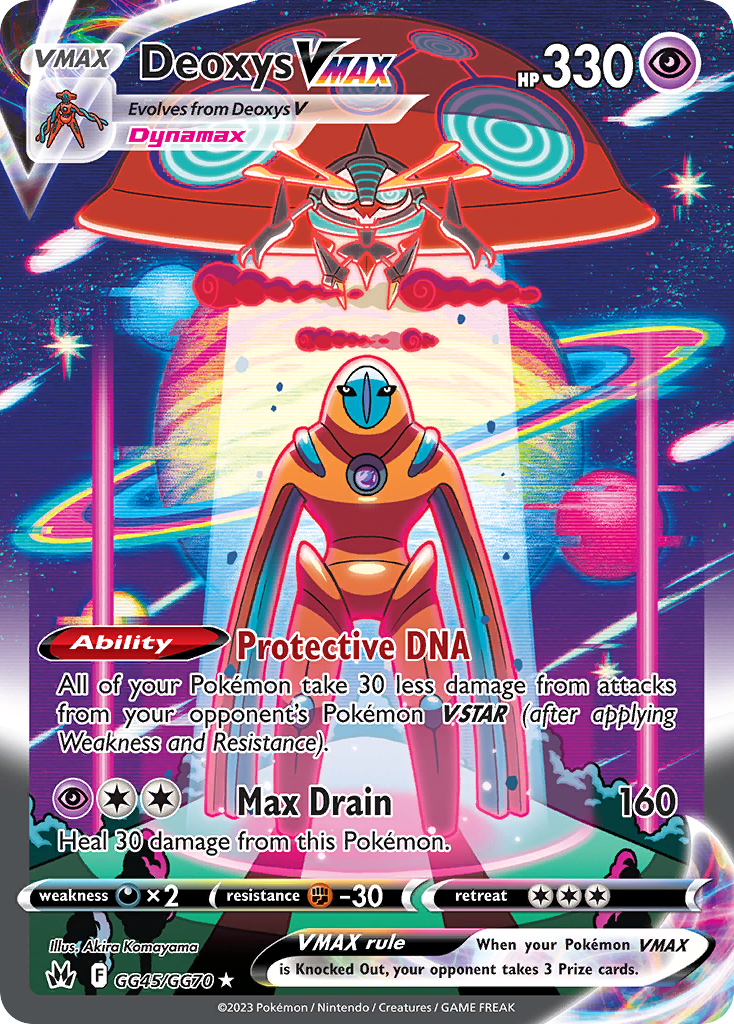 Deoxys VMAX Holo 045/70 Crown Zenith Galarian Gallery Pokémon Card
