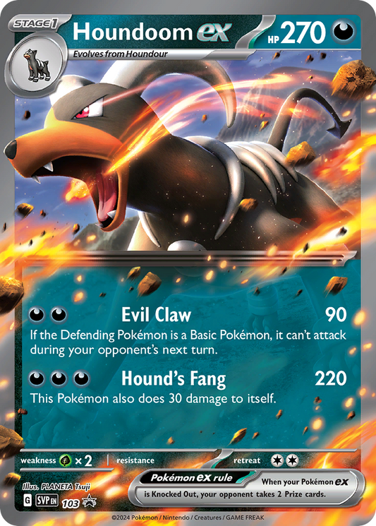 Houndoom ex Holo 103/225 SVP Black Star Promos Pokémon Card