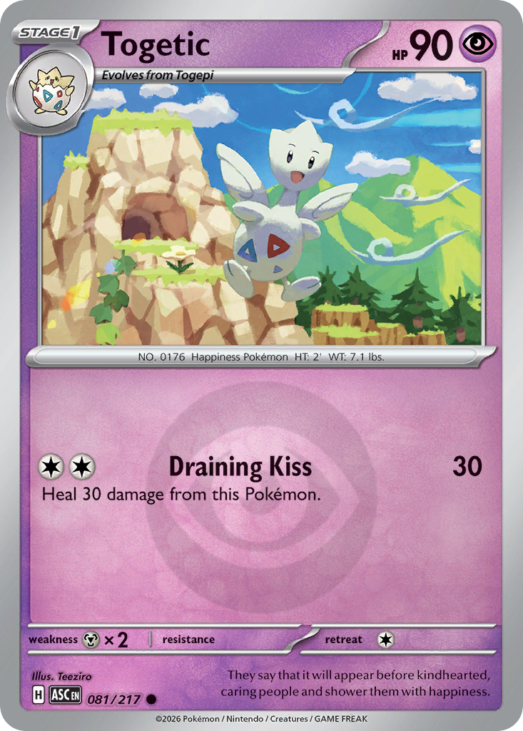 Togetic Reverse 081/217 Ascended Heroes Pokémon Card