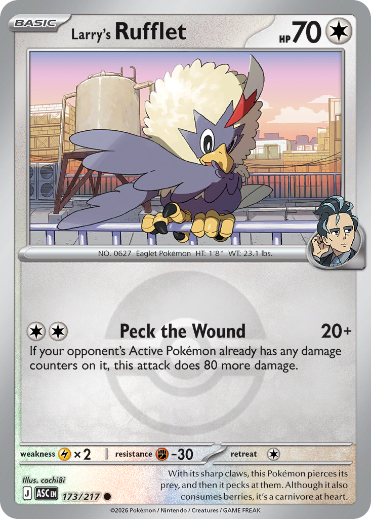 Larry's Rufflet Reverse 173/217 Ascended Heroes Pokémon Card