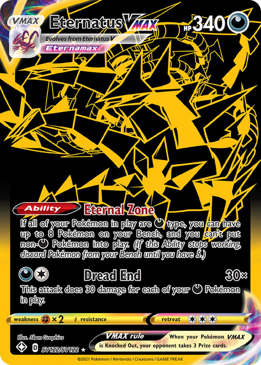 Eternatus VMAX Holo 122/122 Shining Fates Shiny Vault Pokémon Card
